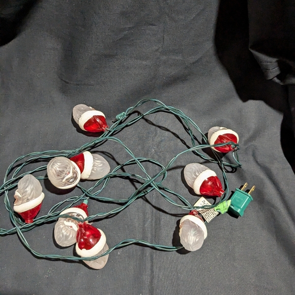Santa Face Heads String Light Set Works Christmas Lights 2006 *Read - Picture 4 of 8